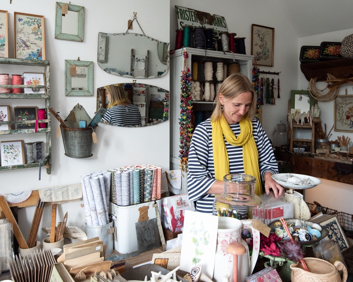 The Old Haberdashery, Ticehurst: shopkeeper, Sonia Boriczewski