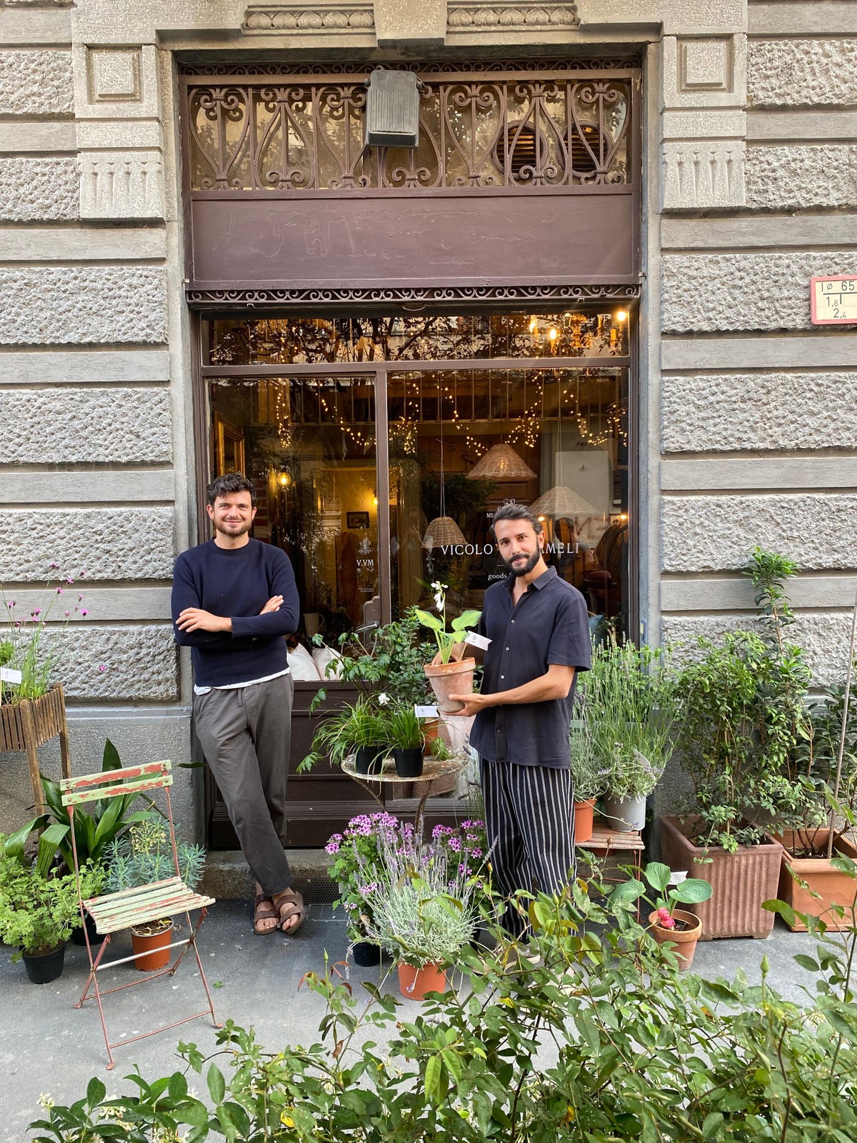 Vicolo Via Mameli, Milan. The Shopkeepers, Nicola and Ryan